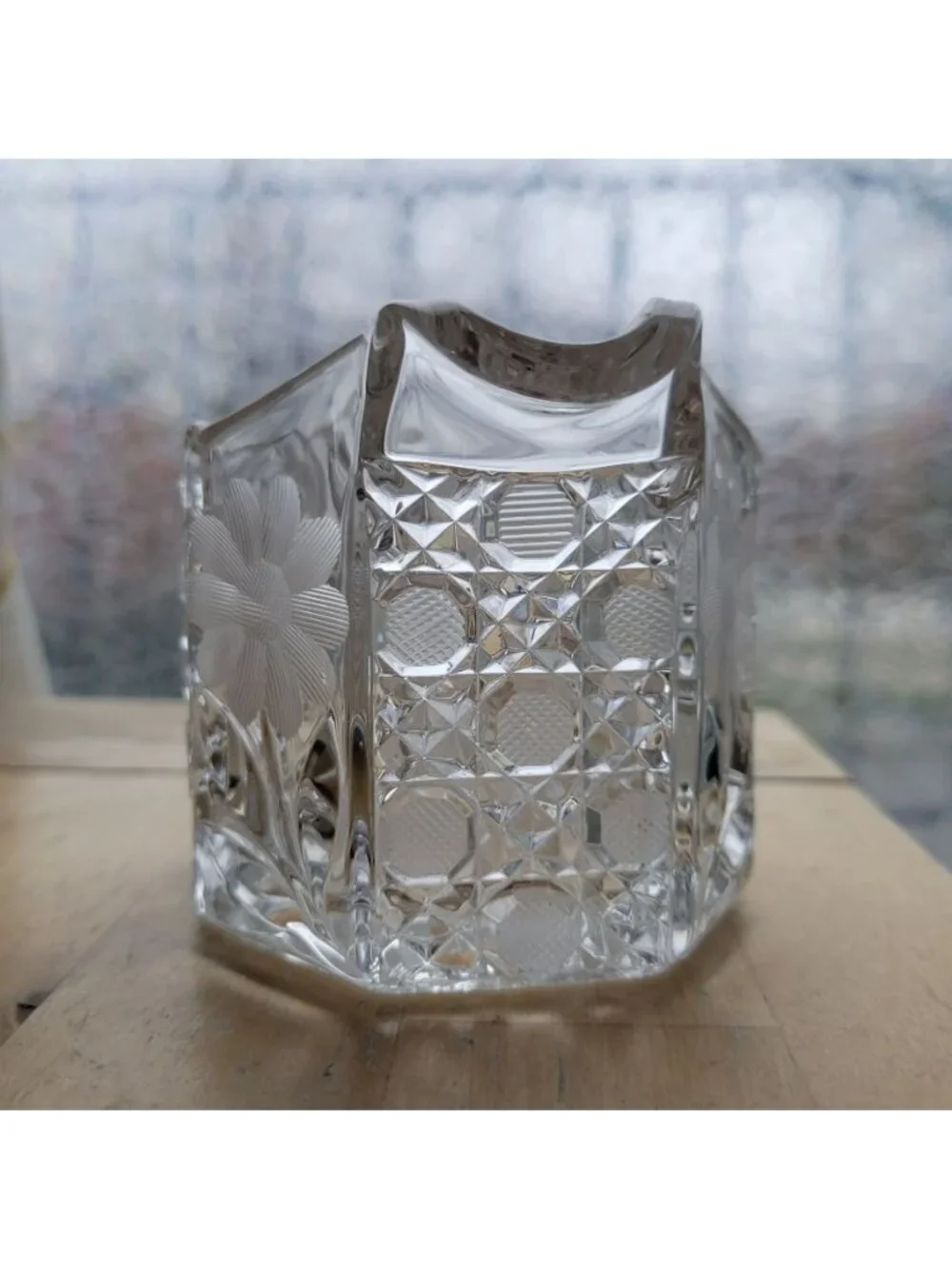 Antique 1910s-20s EAPG McKee Glass Creamer Floral Innovations